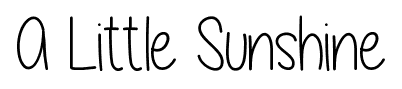 A Little Sunshine font